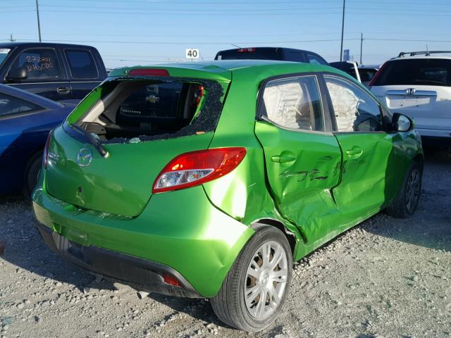 JM1DE1KYXD0159318 - 2013 MAZDA MAZDA2 GREEN photo 4