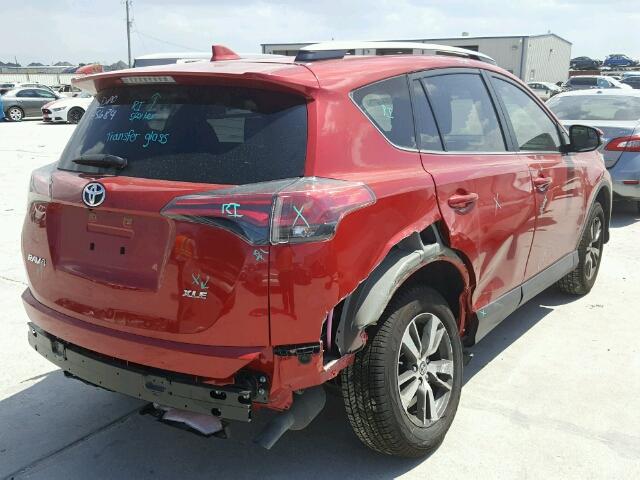 JTMWFREV5HJ121145 - 2017 TOYOTA RAV4 XLE RED photo 4