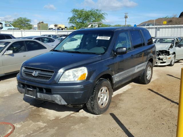 2HKYF18153H588294 - 2003 HONDA PILOT LX GRAY photo 2