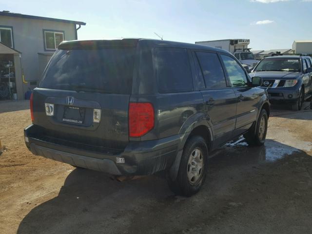 2HKYF18153H588294 - 2003 HONDA PILOT LX GRAY photo 4