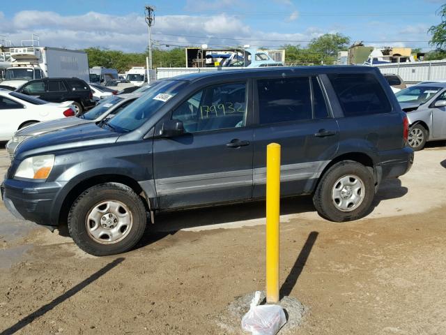 2HKYF18153H588294 - 2003 HONDA PILOT LX GRAY photo 9