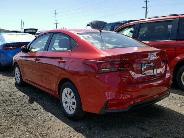 3KPC24A33JE021750 - 2018 HYUNDAI ACCENT SEL RED photo 3