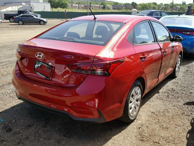 3KPC24A33JE021750 - 2018 HYUNDAI ACCENT SEL RED photo 4