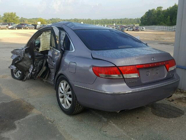 KMHFC46F46A132097 - 2006 HYUNDAI AZERA SE GRAY photo 3