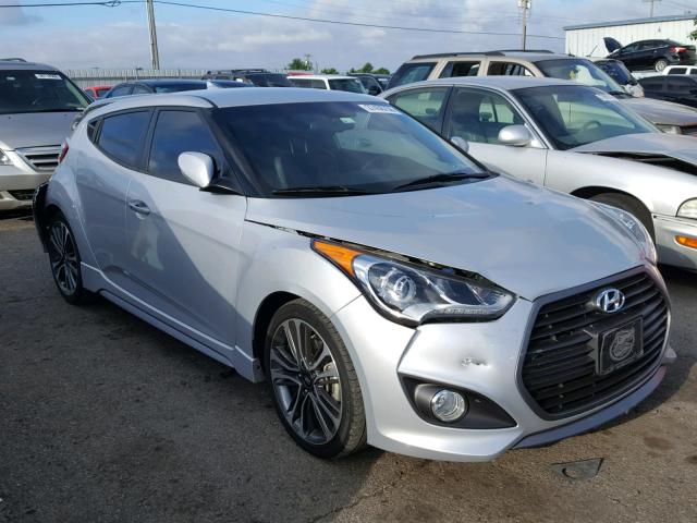 KMHTC6AE1GU249469 - 2016 HYUNDAI VELOSTER T SILVER photo 1