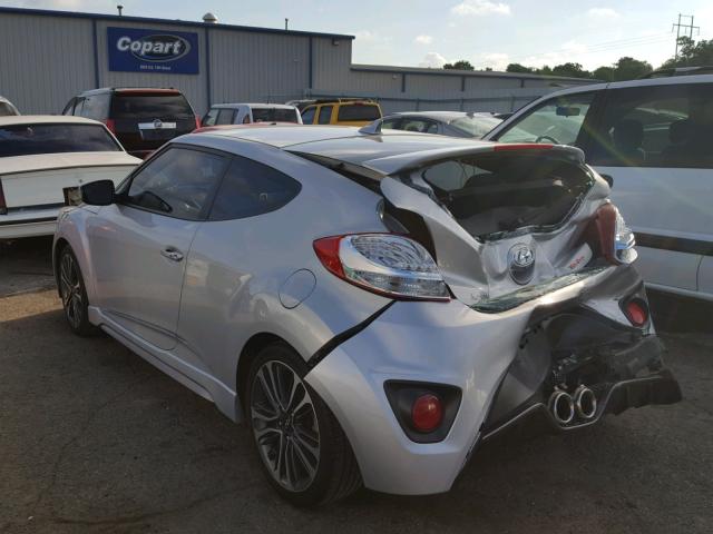 KMHTC6AE1GU249469 - 2016 HYUNDAI VELOSTER T SILVER photo 3