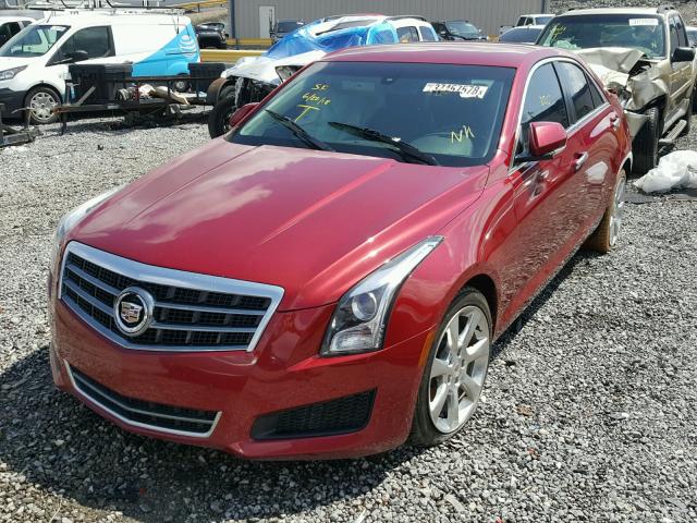 1G6AB5RA2D0127297 - 2013 CADILLAC ATS LUXURY RED photo 2