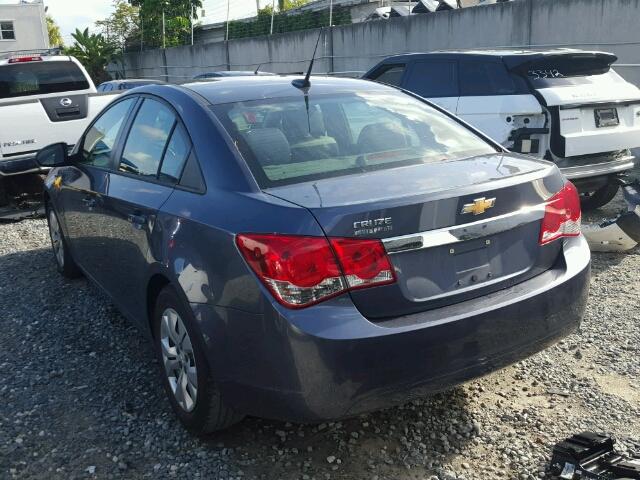 1G1PA5SH1D7250302 - 2013 CHEVROLET CRUZE LS BLUE photo 3