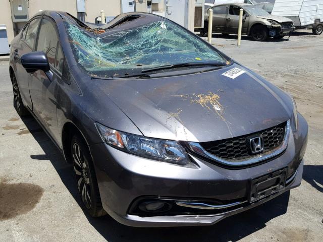 2HGFB2F96FH503883 - 2015 HONDA CIVIC EXL GRAY photo 1