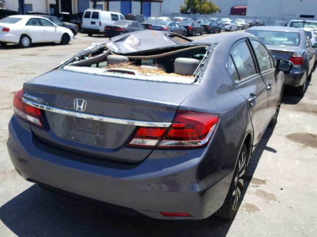 2HGFB2F96FH503883 - 2015 HONDA CIVIC EXL GRAY photo 4
