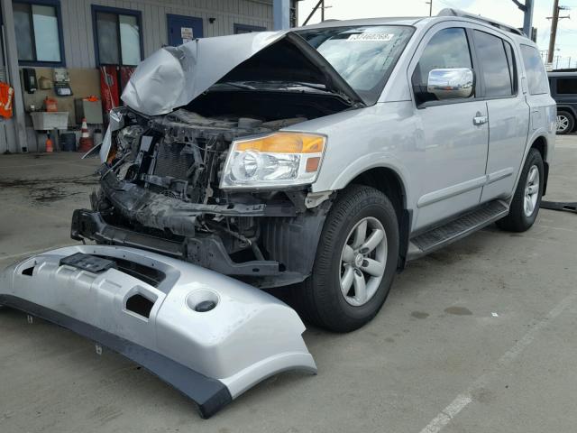 5N1AA0ND0AN615063 - 2010 NISSAN ARMADA SE SILVER photo 2