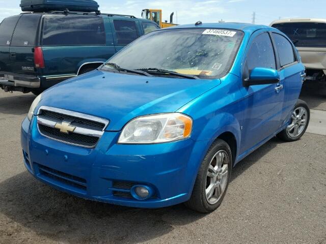 KL1TG56E29B665371 - 2009 CHEVROLET AVEO LT TURQUOISE photo 2