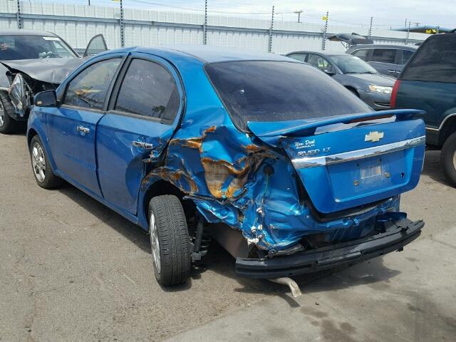 KL1TG56E29B665371 - 2009 CHEVROLET AVEO LT TURQUOISE photo 3