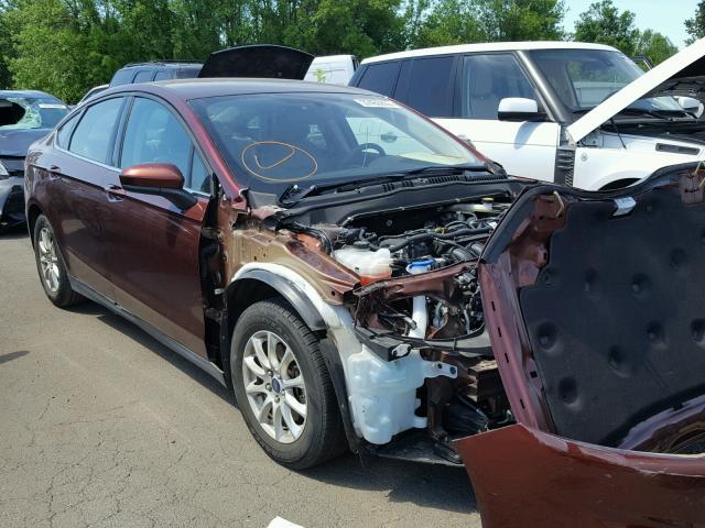 3FA6P0G72GR216621 - 2016 FORD FUSION S BURGUNDY photo 1