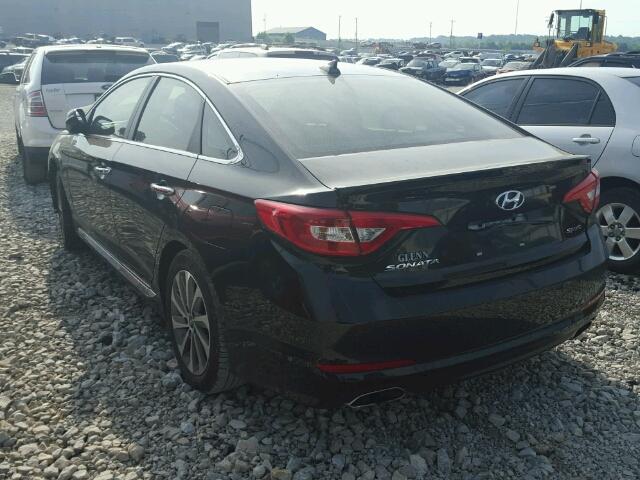 5NPE34AF0FH095162 - 2015 HYUNDAI SONATA SPO BLACK photo 3