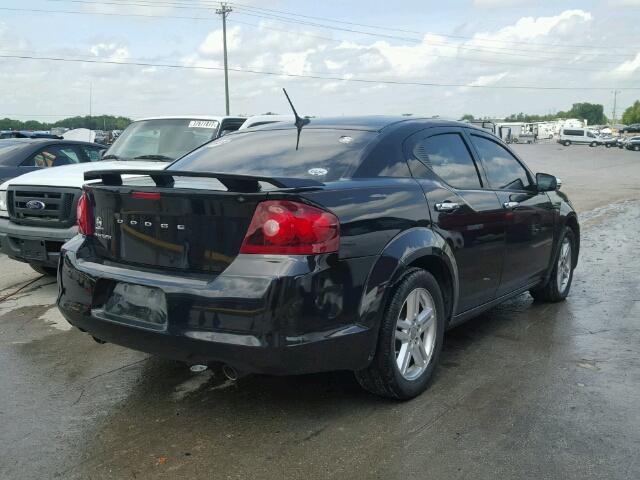 1C3CDZAGXEN220326 - 2014 DODGE AVENGER SE BLACK photo 4