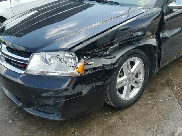 1C3CDZAGXEN220326 - 2014 DODGE AVENGER SE BLACK photo 9