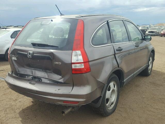 5J6RE4H34AL078127 - 2010 HONDA CR-V GRAY photo 4