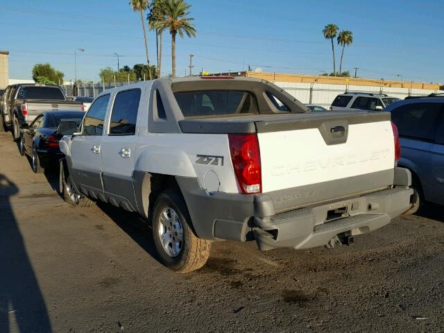 3GNEK13T82G213439 - 2002 CHEVROLET AVALANCHE WHITE photo 3