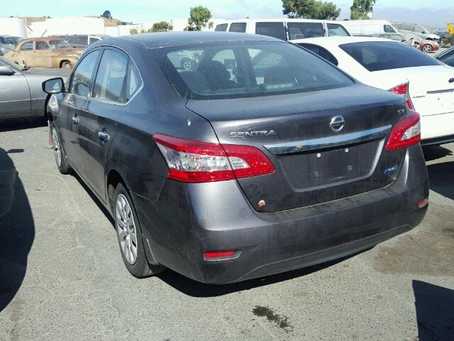 3N1AB7AP2DL782011 - 2013 NISSAN SENTRA GRAY photo 3