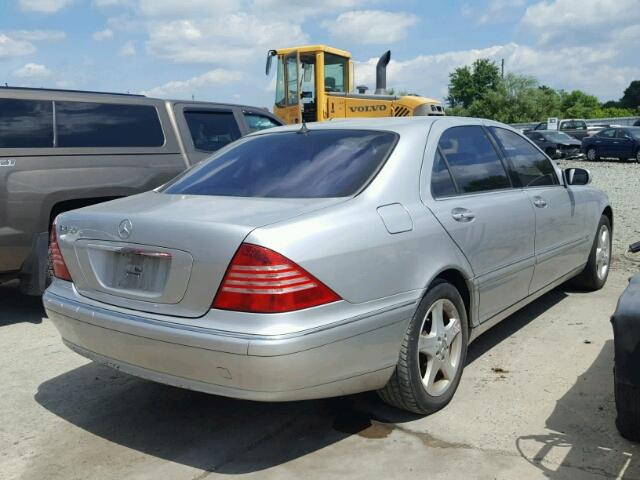 WDBNG70J44A393874 - 2004 MERCEDES-BENZ S 430 SILVER photo 4