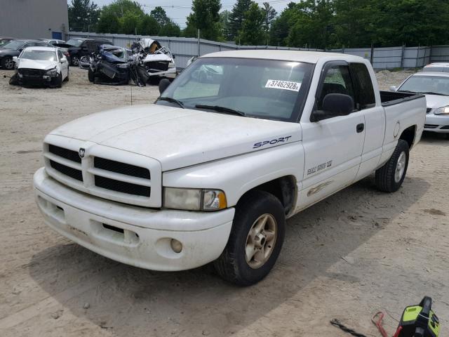 3B7HC13Z71G243151 - 2001 DODGE RAM 1500 WHITE photo 2