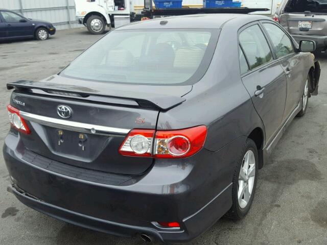 2T1BU4EE4BC656090 - 2011 TOYOTA COROLLA BA GRAY photo 4