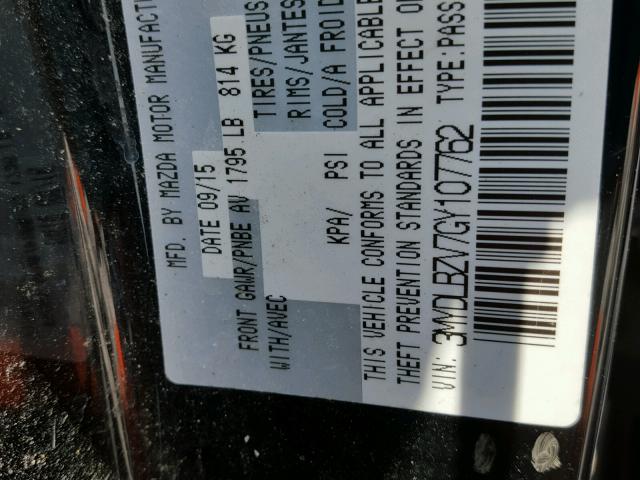 3MYDLBZV7GY107762 - 2016 TOYOTA SCION IA BLACK photo 10