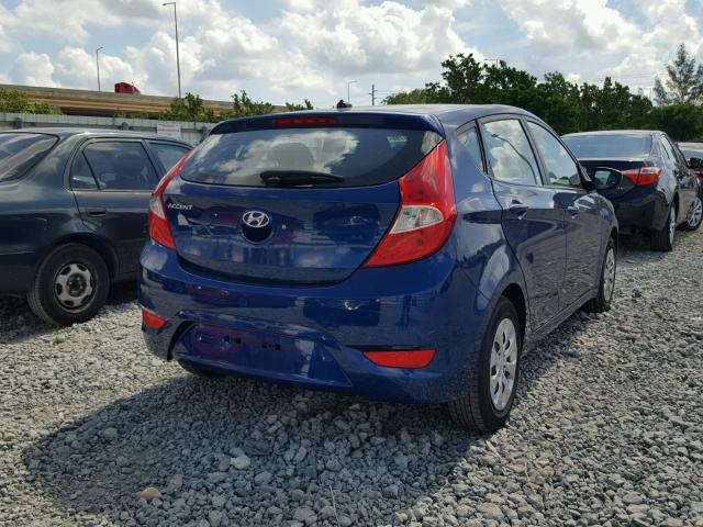 KMHCT5AE9HU315858 - 2017 HYUNDAI ACCENT SE BLUE photo 4