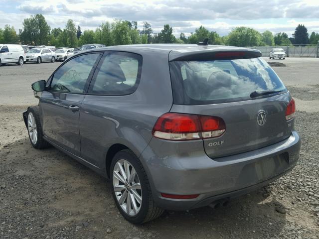 WVWMM7AJ3CW158338 - 2012 VOLKSWAGEN GOLF 灰色 照片 3