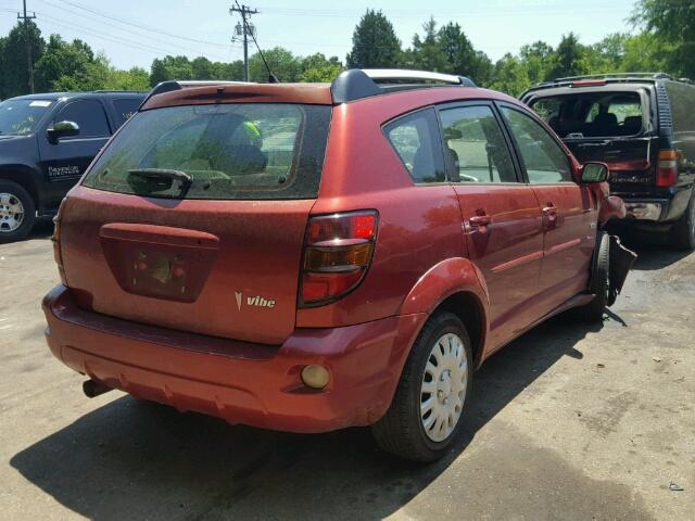 5Y2SL63875Z468234 - 2005 PONTIAC VIBE RED photo 4