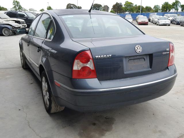 WVWTH63B13P432601 - 2003 VOLKSWAGEN PASSAT GLX GRAY photo 3