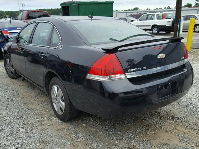 2G1WB58KX89228833 - 2008 CHEVROLET IMPALA BLACK photo 3