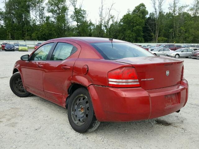 1B3LC56K38N647504 - 2008 DODGE AVENGER SX RED photo 3