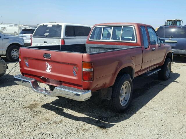 JT4RN13P8N6037566 - 1992 TOYOTA PICKUP RED photo 4