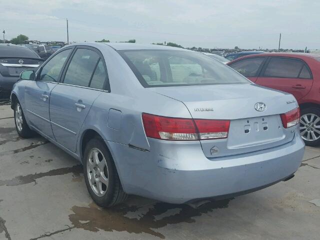 5NPEU46F76H106180 - 2006 HYUNDAI SONATA TURQUOISE photo 3