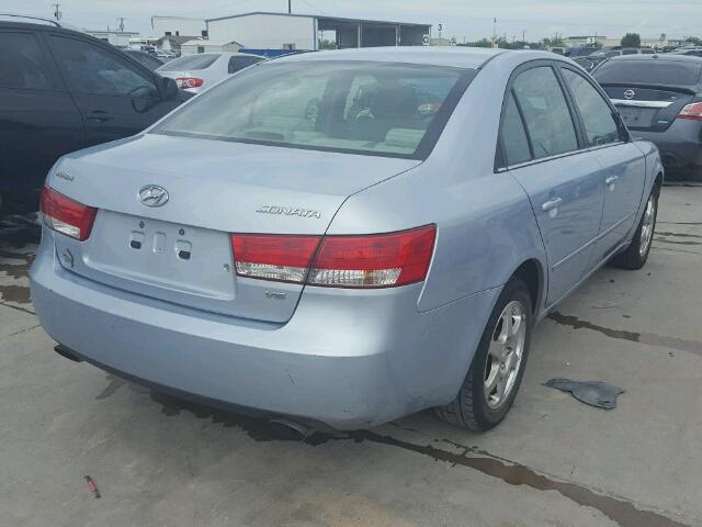 5NPEU46F76H106180 - 2006 HYUNDAI SONATA TURQUOISE photo 4