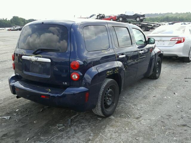 3GNDA13D17S604511 - 2007 CHEVROLET HHR LS BLUE photo 4