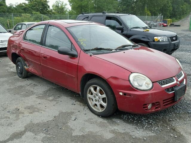 1B3ES56C45D284104 - 2005 DODGE NEON SXT RED photo 1