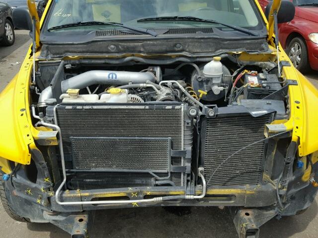 1D7HA16D05J535868 - 2005 DODGE RAM 1500 S YELLOW photo 7