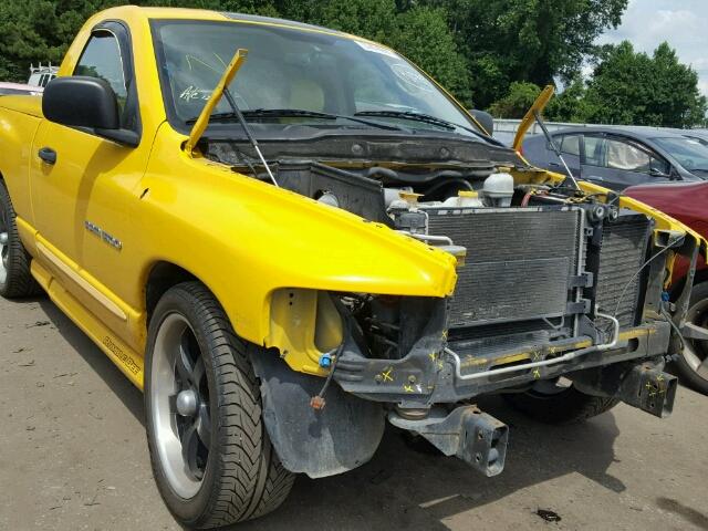 1D7HA16D05J535868 - 2005 DODGE RAM 1500 S YELLOW photo 9