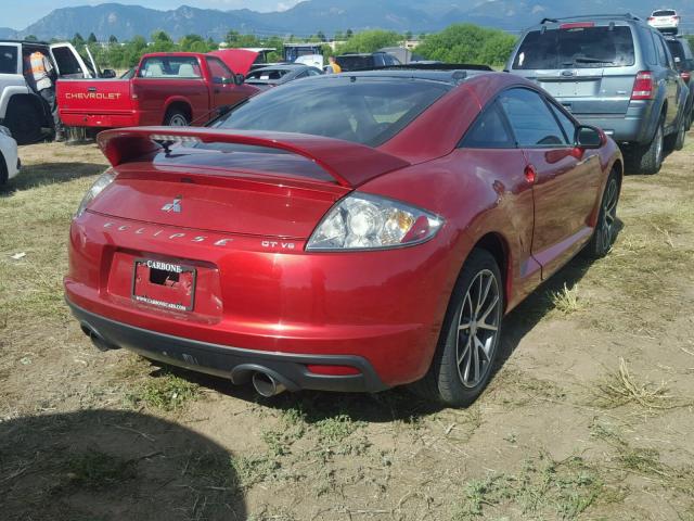 4A31K3DTXBE002071 - 2011 MITSUBISHI ECLIPSE GT RED photo 4