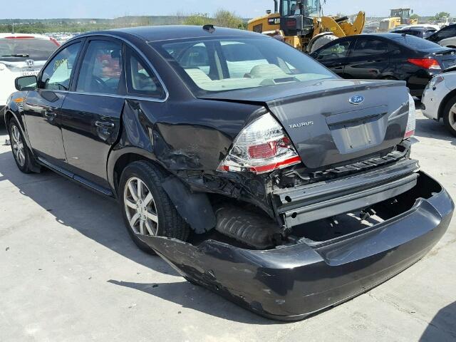 1FAHP24W98G143563 - 2008 FORD TAURUS SEL BLACK photo 3