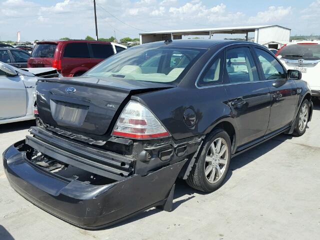 1FAHP24W98G143563 - 2008 FORD TAURUS SEL BLACK photo 4