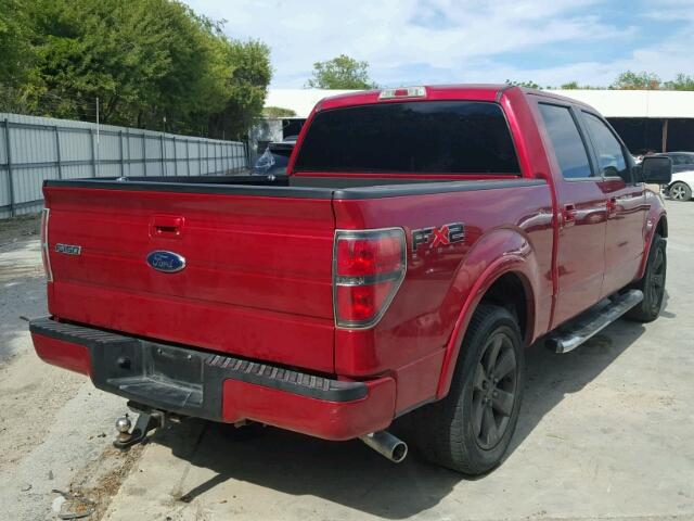 1FTFW1CV0AKE53871 - 2010 FORD F150 SUPER MAROON photo 4