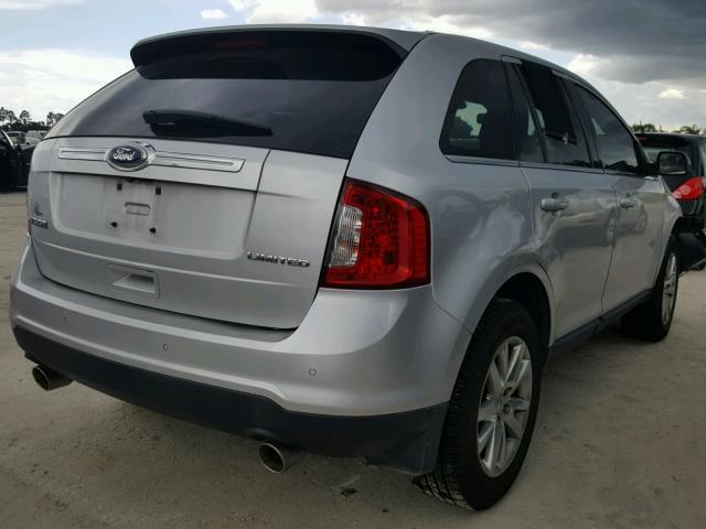 2FMDK3KCXCBA04933 - 2012 FORD EDGE LIMIT SILVER photo 4