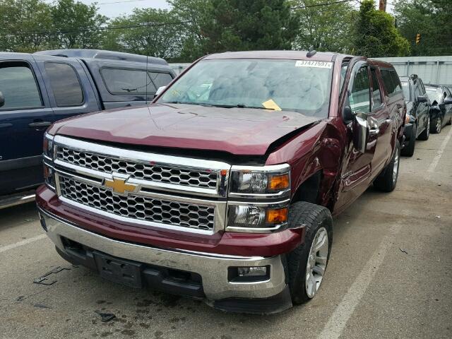 1GCUKREC9FF201825 - 2015 CHEVROLET SILVERADO MAROON photo 2