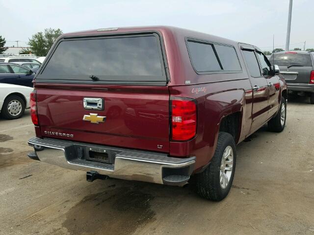 1GCUKREC9FF201825 - 2015 CHEVROLET SILVERADO MAROON photo 4