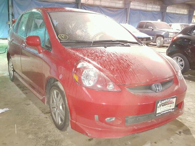 JHMGD38668S067360 - 2008 HONDA FIT SPORT RED photo 1