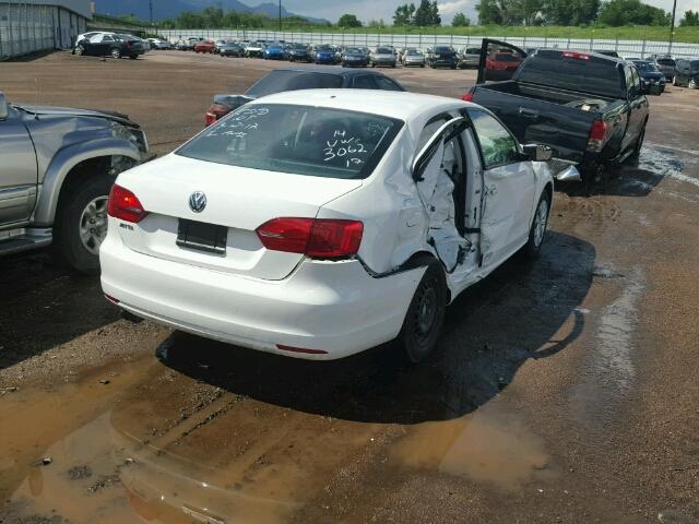 3VW2K7AJ0EM226799 - 2014 VOLKSWAGEN JETTA BASE 白色 照片 4